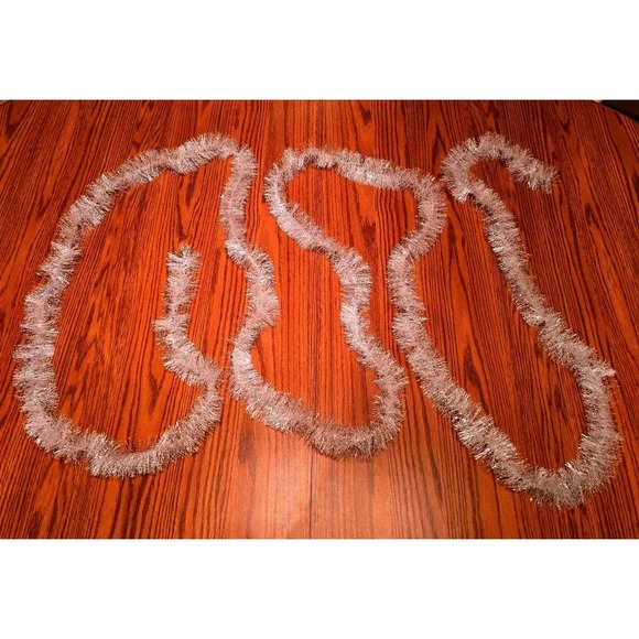 Sparkling White Tinsel Garland Christmas Holiday Party Decor, Great Condition - Picture 5 of 5